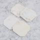 Modern White Coloured Marble Coasters - Pack of 4